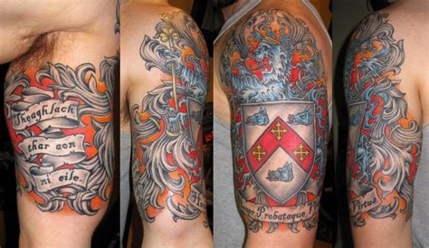 Tattoos are not removable (ouch! McDermott coat of arms | Crest tattoo, Family crest tattoo ...