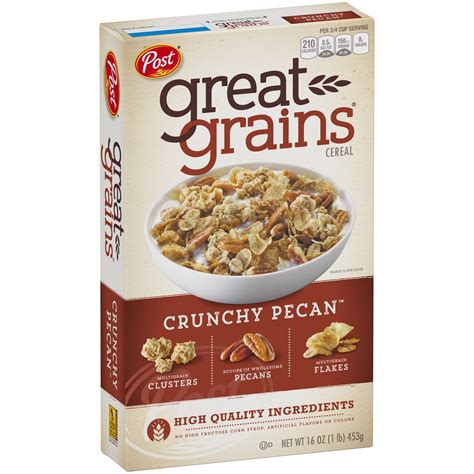 Post Great Grains Breakfast Cereal Crunchy Pecan 16 Oz