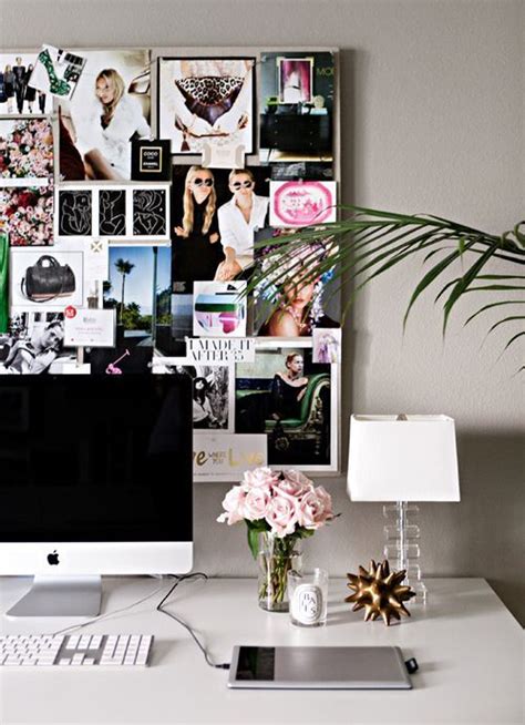 Inspiration Board In The Office Chic Workspace Apartment Decor