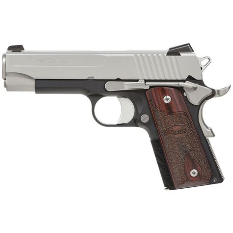 Sig Sauer 1911 C3 Compact 45 Auto Acp 42in Stainlessrosewood Pistol