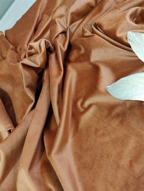 Brown Velvet Fabric 1 Mtr Luxurionworld