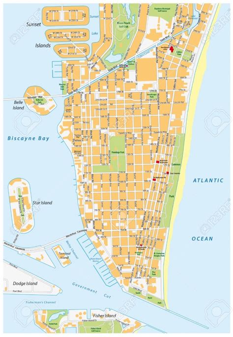 Miami And South Beach Map USTrave