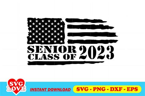 American Flag Senior Class Of 2023 Svg Gravectory