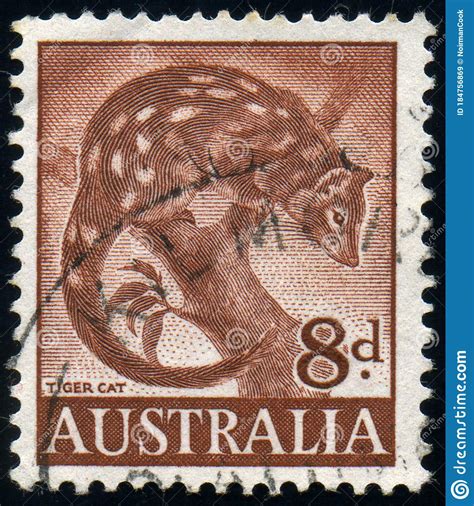 Australia Circa 1960 Stamp 8 Australian Penny Printed