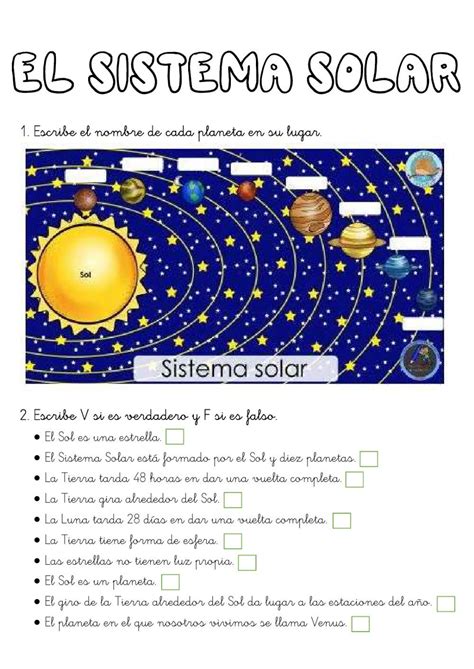 Fichas Sobre El Sistema Solar Caracteristicas De Los Planetas Hot Sex