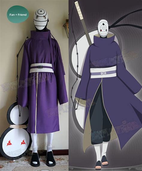 Naruto Cosplay Akatsuki Ninja Tobi Obito Madara Uchiha Costume Full