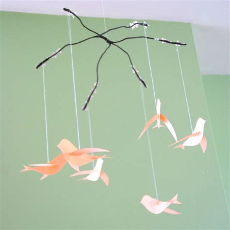 Paper Bird Mobile Bird Mobile Diy Baby Room Decor Crafty