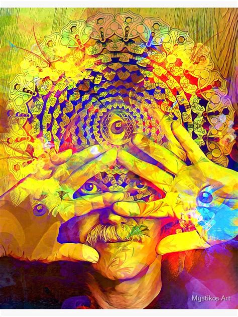 Ram Dass Spiritual Trippy Third Eye Healing Art Board Print For Sale
