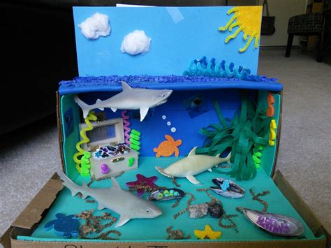 Shark Diorama Underwater Diorama 3 Layer Diorama Diorama Kids