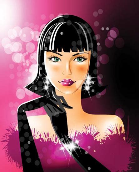 Glamour And Shiny Girls Vectors