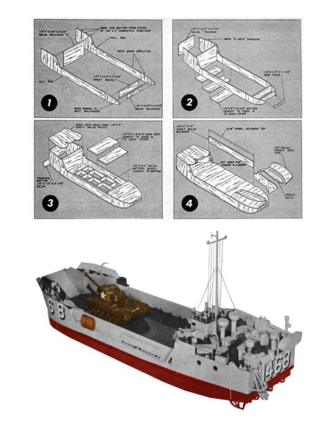 Wwii Model Boat Plans 148 Scale 30 Rc Landing Craft Plans And Buildin