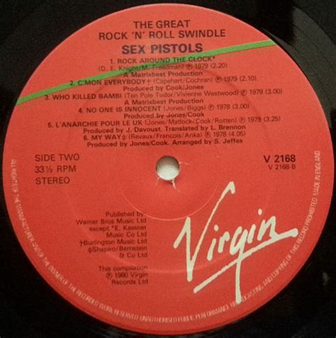 God Save The Sex Pistols The Great Rock N Roll Swindle Single Lp Virgin Records Uk 1st