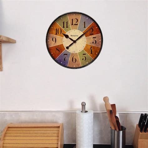 Westclox 12 In Multicolor Novelty Wall Clock 32897 The Home Depot