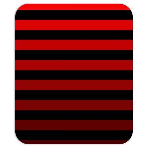 Custom Red And Black Horizontal Stripes Lines Pattern Mousepad By