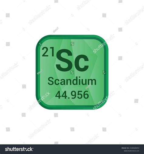 Scandium Chemical Element Periodic Table Stock Vector Royalty Free Shutterstock