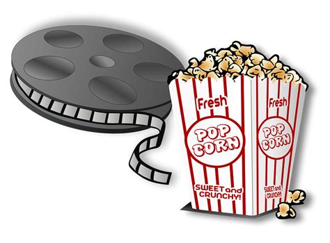 Hot Popcorn And Movie Film Reel Clipart Free Download Transparent Png