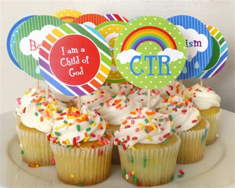 Great To Be 8 Rainbow Party Printable Set Lds Baptism Party Etsy