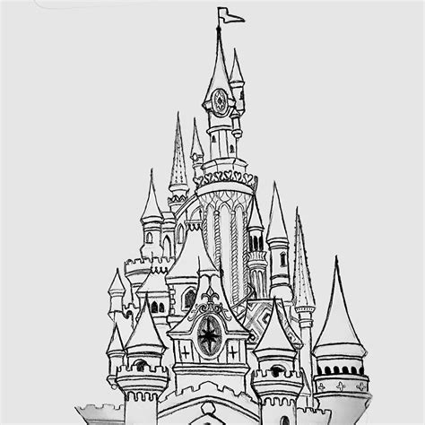 Disneyland Castle Castle Drawing Disneyland Castle Disney Castle