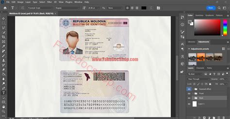 Fully Editable Moldova Id Card Template Psd V Fakedocshop