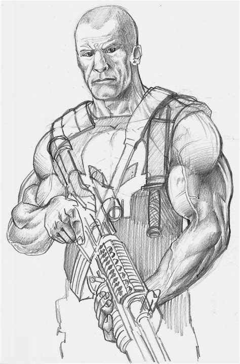 Punisher Sketch By Xagamus On Deviantart