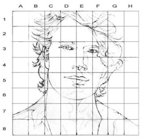 Portrait Drawing For Beginners The Grid Method Feltmagnet