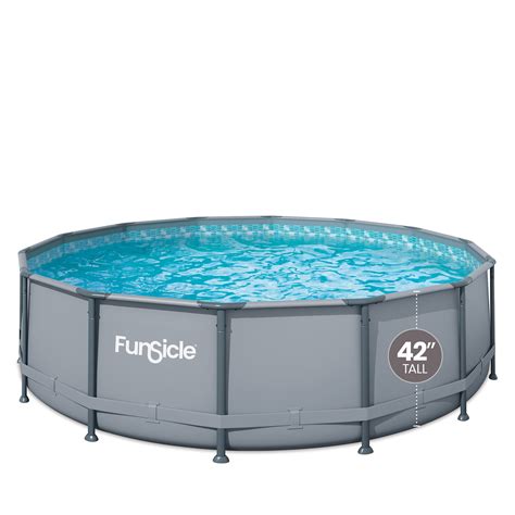Funsicle 14 Ft Oasis Round Above Ground Metal Frame Swimming Pool