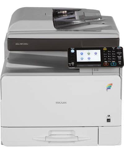 The compact ricoh mp c307spf is a powerful a4 colour multifunction printer that's fast, intuitive and easy to use. Ricoh Expands Lineup of A4 MFPs with the Aficio MP C305 ...