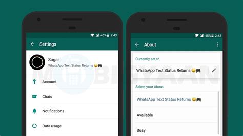 Get the best and most unique funny whatsapp status for 2020 to convey each and every emotions.this page is don't waste it reading my watsapp status…. How to set text status on WhatsApp Android Guide