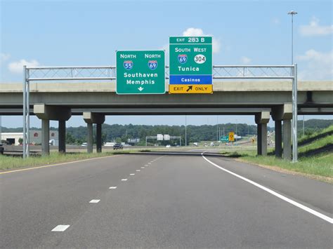 Mississippi Interstate 69 Northbound Cross Country Roads