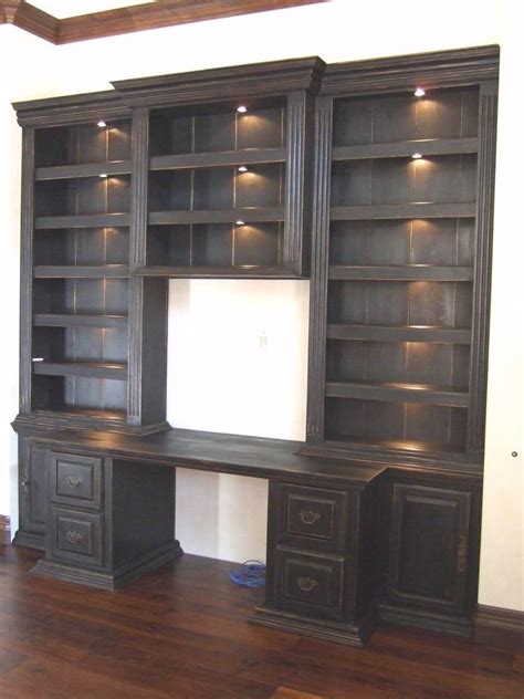 Maybe you would like to learn more about one of these? Custom Black Painted Finish Wooden Built In Desk With ...