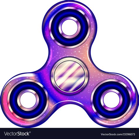 Realistic Fidget Spinner Stress Relieving Toy Vector Image