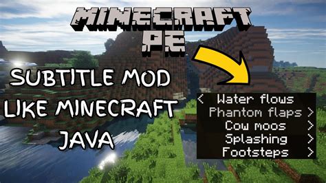 Subtitle Mod For Minecraft Pe Minecraft Java Subtitles In Mcpe Youtube
