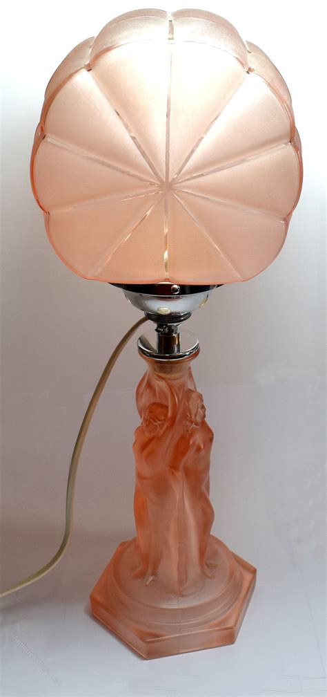 Antiques Atlas Art Deco Three Graces Glass Table Lamp