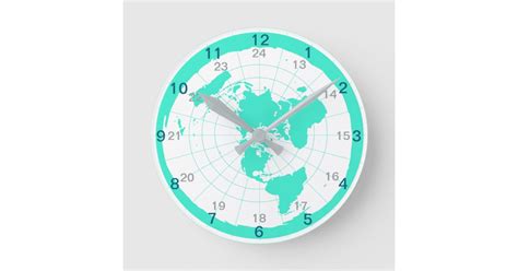 Flat Earth Clock Design Zazzle