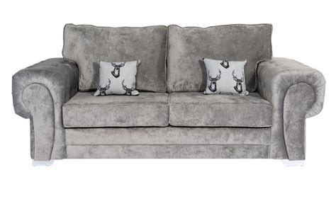 Shop Grey Verona Fixed Back Sofa At Sofa World Live In Comfort
