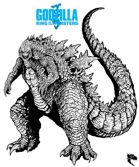 Godzilla is riding on bus rollers coloring page. Godzilla 2019 by WretchedSpawn2012 on DeviantArt ...