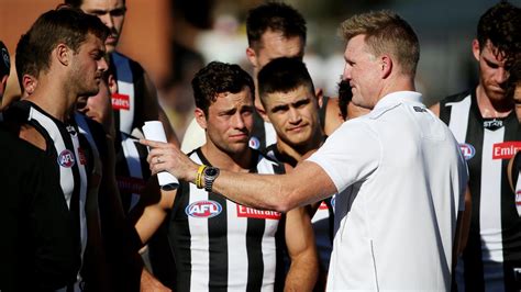 nathan buckley says collingwood aims to be “best transition team” in afl in 2015 herald sun