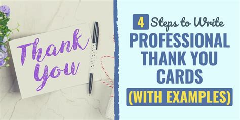 4 Steps To Write Professional Thank You Cards With Examples