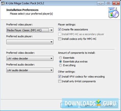 Any player compatible with directshow. Download K-Lite Mega Codec Pack for Windows 10/8/7 (Latest version 2020) - Downloads Guru