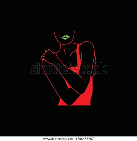 Red Light Green Silhouette Girl Erotica Stock Vector Royalty Free 1786488707 Shutterstock