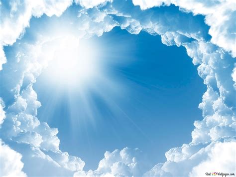 Maravillosas Luces Del Sol Entre Las Nubes 4k Descarga De Fondo De