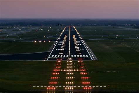 Just light runway markings, runway lighting is spaced at defined ...