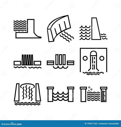 Dam Icon Or Logo Isolated Sign Symbol Vector Illustration Stock