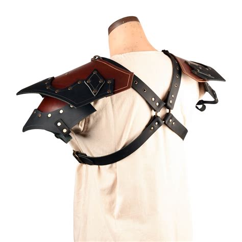 Knights Pauldrons Larp Leather Armour Calimacil