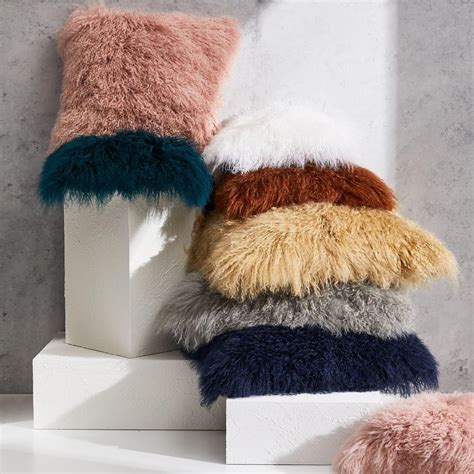 Online since 2000, best brands bed linen, soft. Mongolian Lamb Cushion Covers| west elm UK