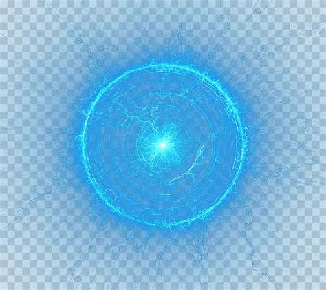 Round Blue Lightning Illustration Light Circle Luminous Efficacy