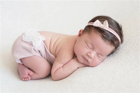 Little Sleeping Newborn Baby Girl — Stock Photo © Alexsmith 274968752