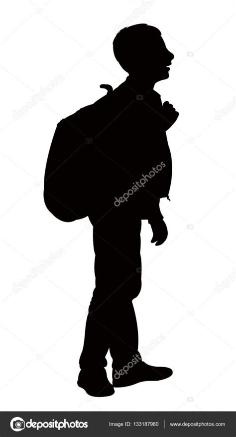 Back To School Kid Silhouette Stock Vector Image By ©drart 133187980