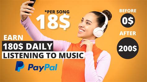 Make Money Listening To Music 18 Per Song Earn Paypal Fast Working