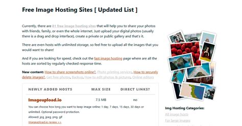 Best Free Image Hosting Sites Reviewed Find Image Host